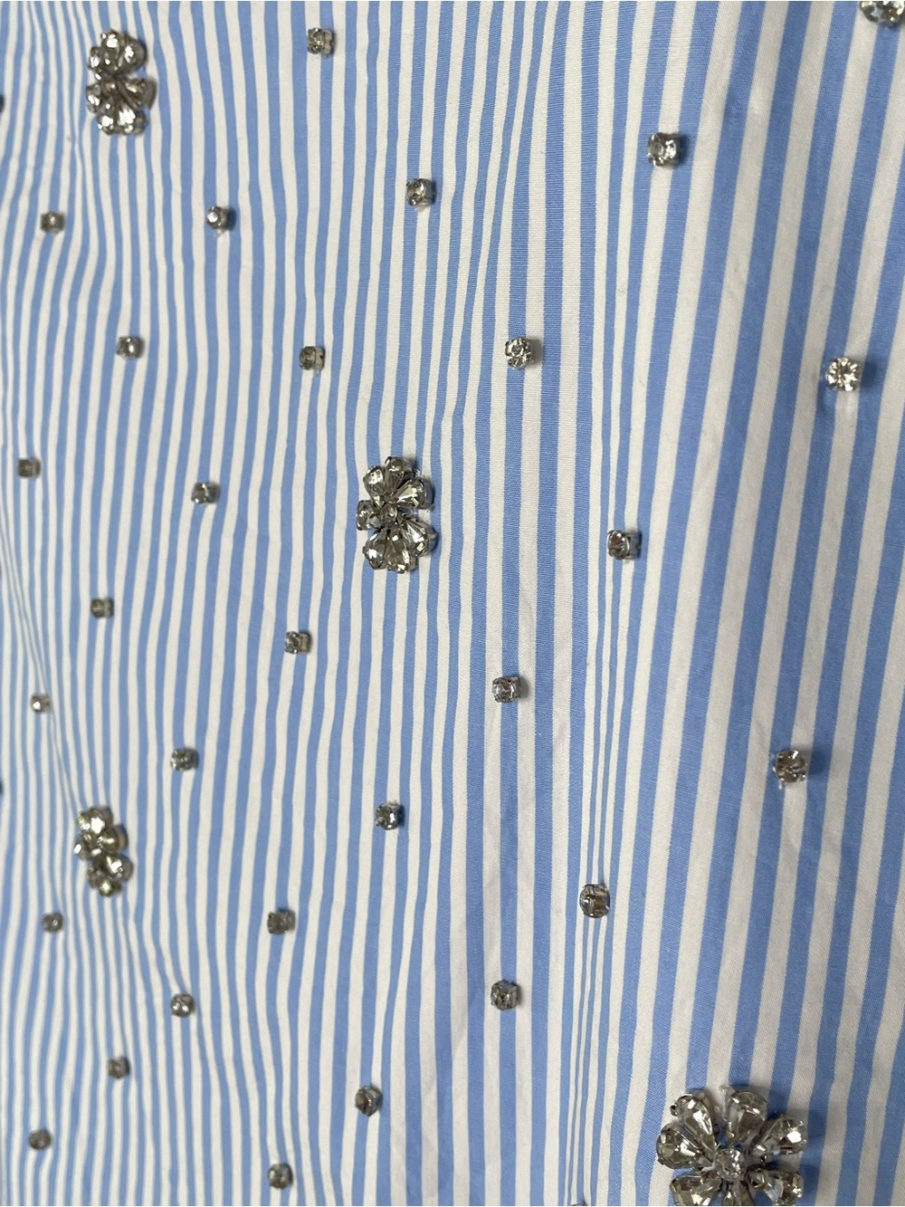 Feminine | J Crew Collection Embellished Pinstripe Mini | Crystal Rhinestone NWT - Picture 6 of 13